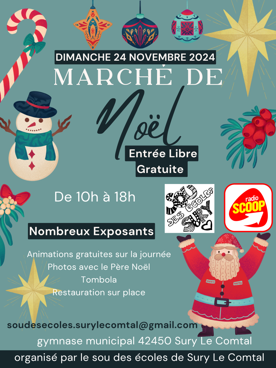 Marché de Noël du Sou des écoles - ce dimanche