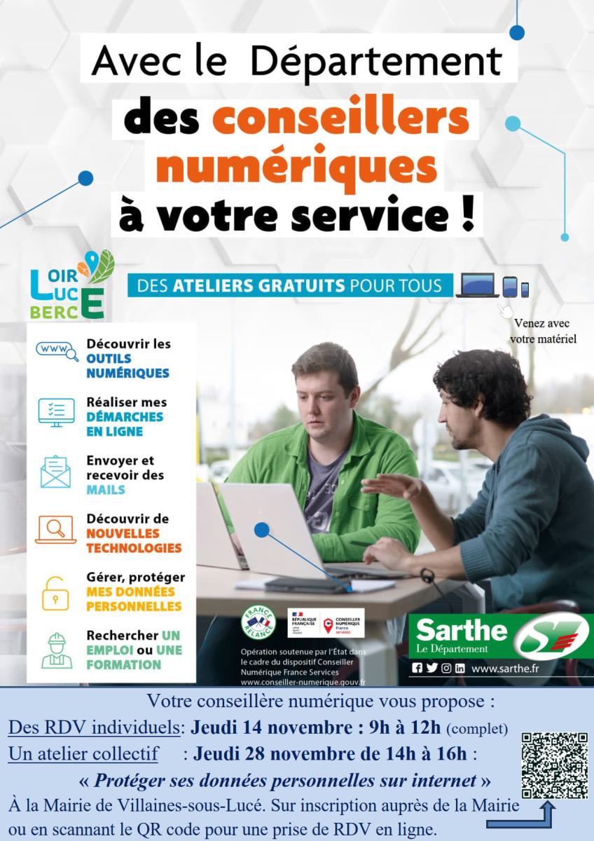 Conseillère numérique - Permanences de novembre