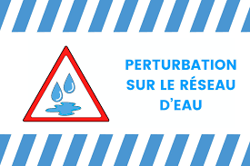 Perturbations sur le réseau d'eau le jeudi 16 juillet 2026