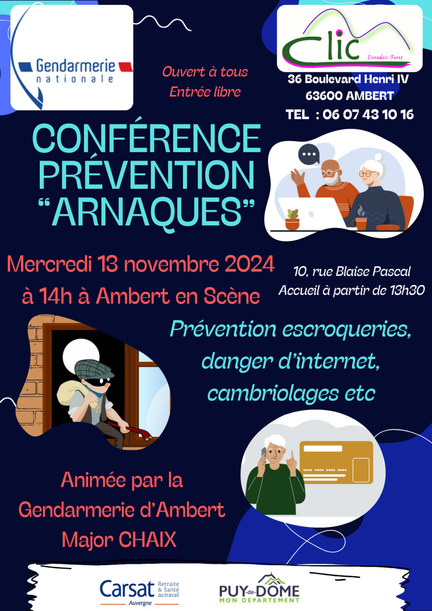 Conférence prévention arnaques