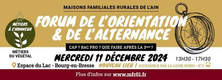 MFR: FORUM DE L'ORIENTATION ET DE L'ALTERNANCE