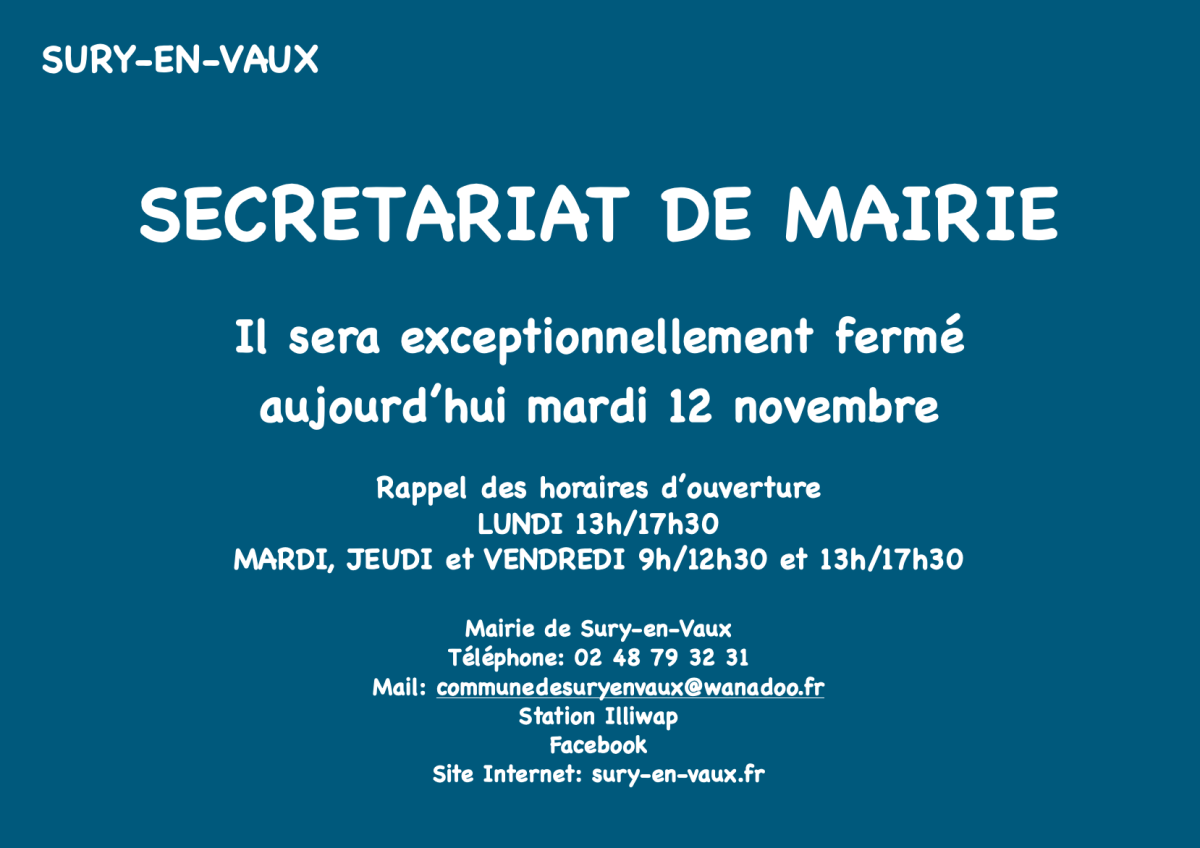 INFO SECRETARIAT DE MAIRIE