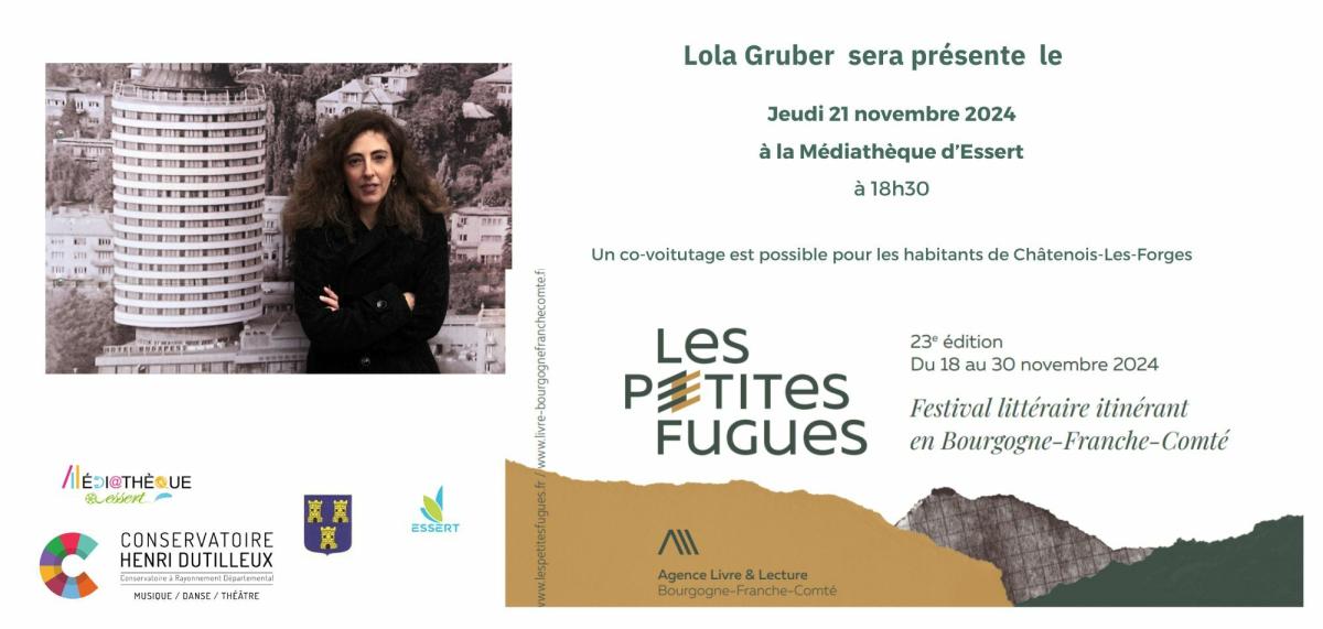 Médiathèque : Rencontre avec l'auteure Lola Gruber