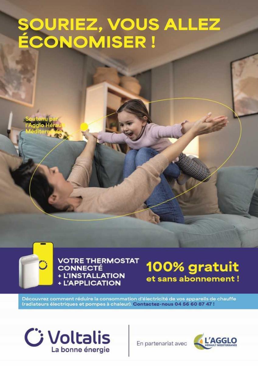 Thermostat VOLTALIS avec  l'Agglo pour des économies