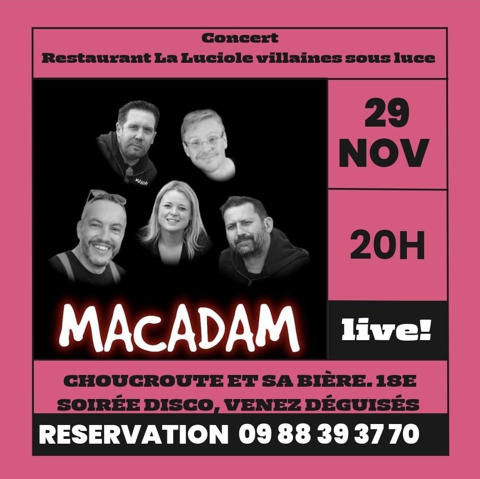 Concert à La Luciole le 29 novembre 2024