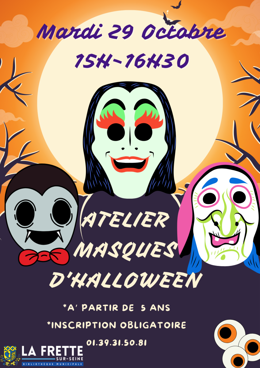 Atelier masques d'halloween.