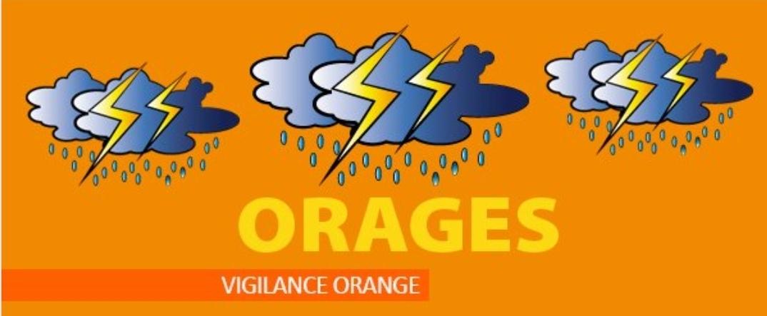 Vigilance orange pour un risque d'orages