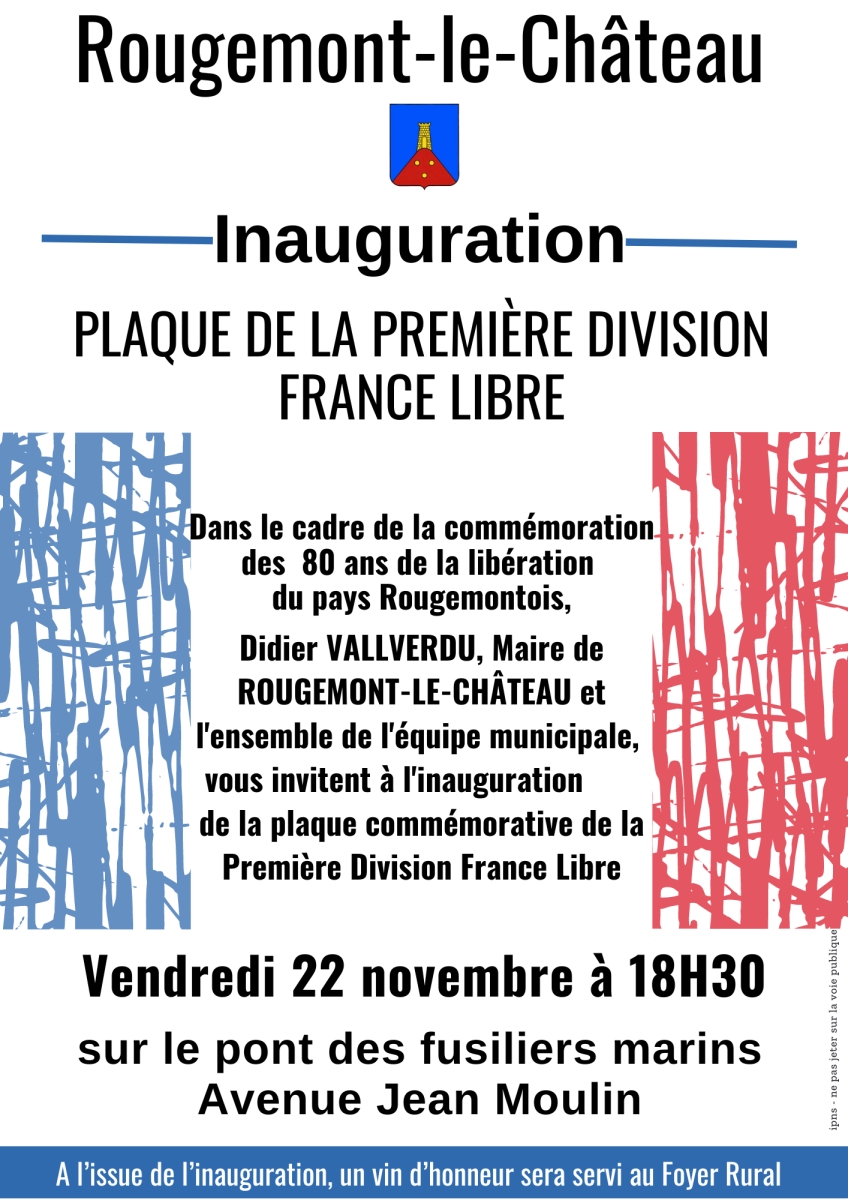 [Inauguration plaque de la première division France libre]