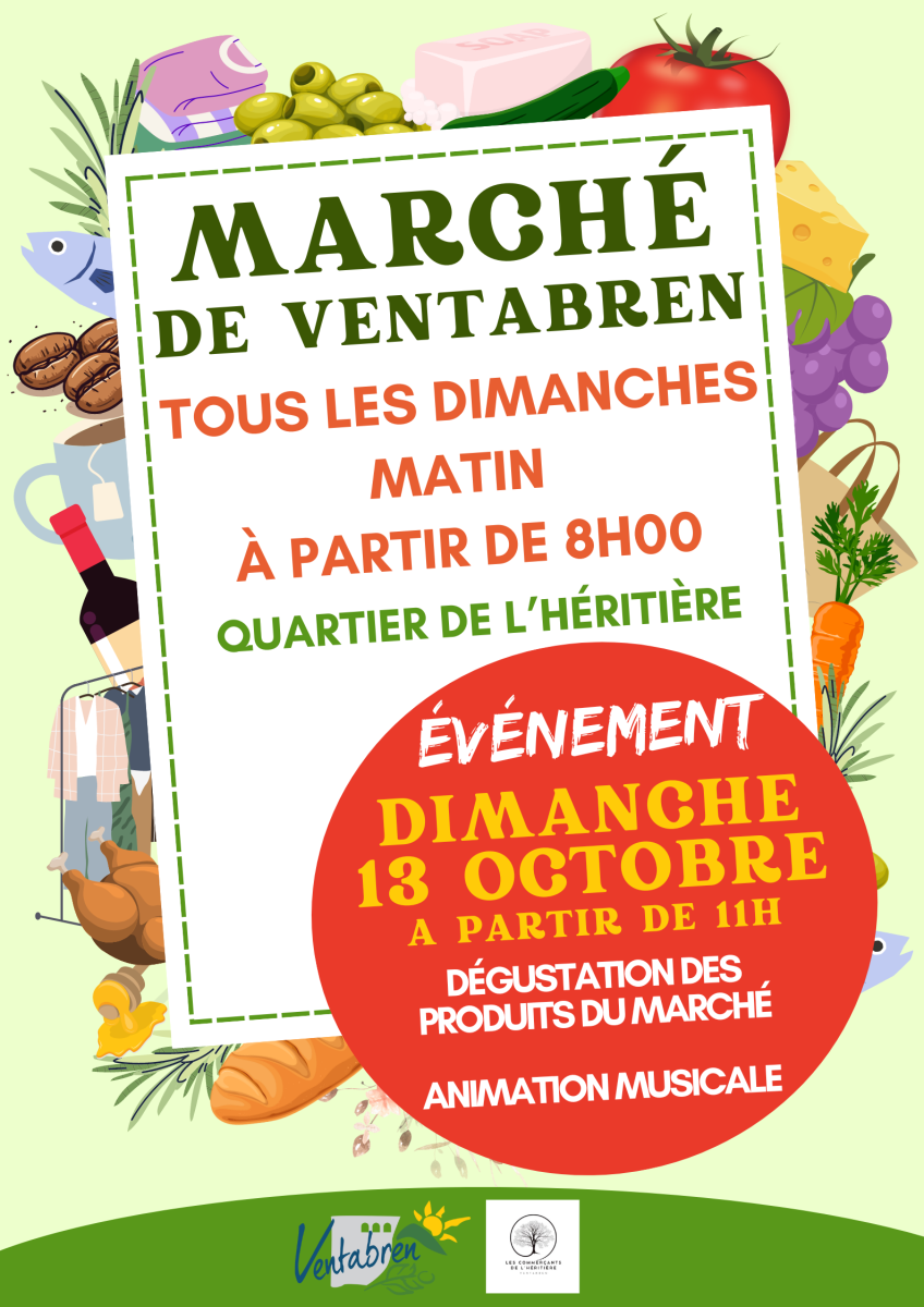 EVENEMENT AU MARCHE : ANIMATIONS LE 13 OCTOBRE !