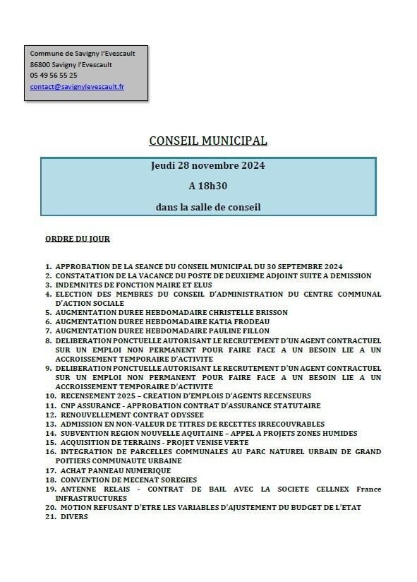 Conseil Municipal