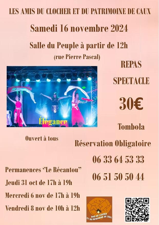 ACPC : dîner-spectacle samedi 16/11 à 12h