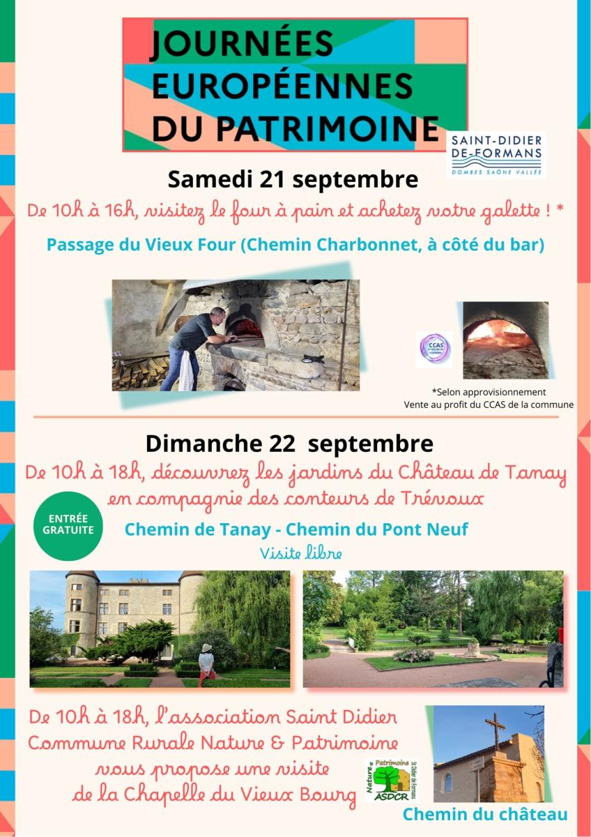 JOURNÉES DU PATRIMOINE CE WEEK-END