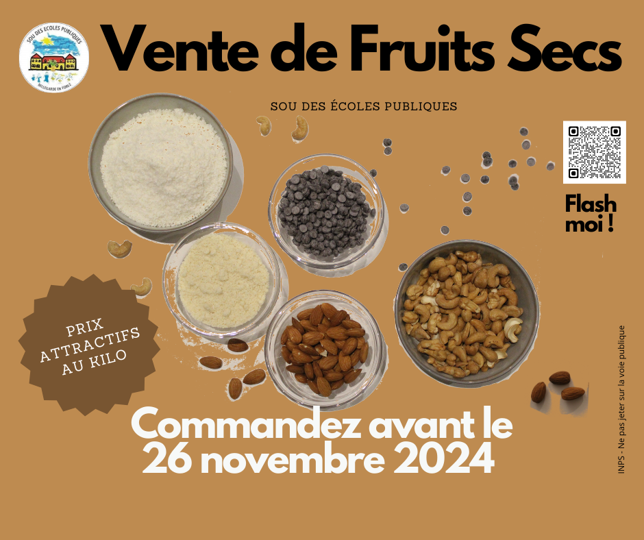 Vente fruits secs Sou des Ecoles