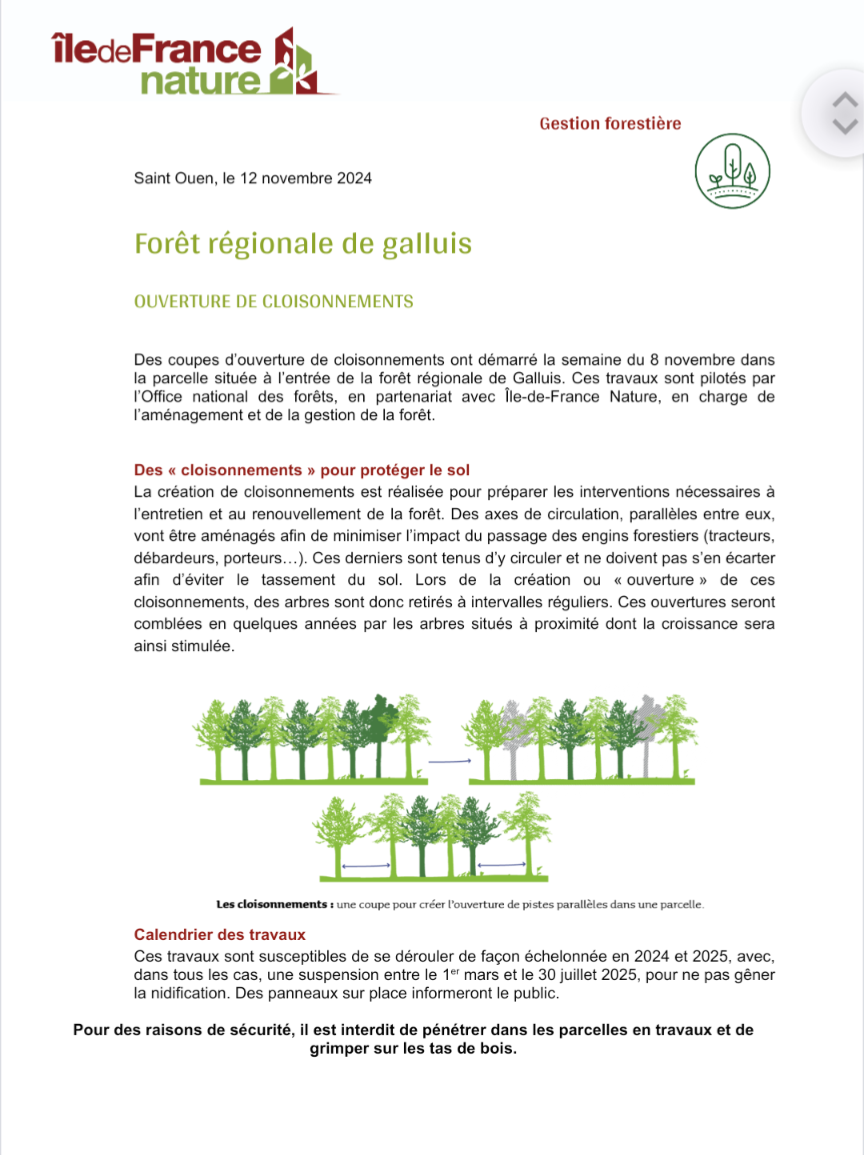 Information sur la Forêt de Galluis