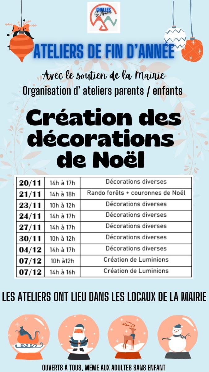 CHALLES S'ANIME - Ateliers de fin d'année