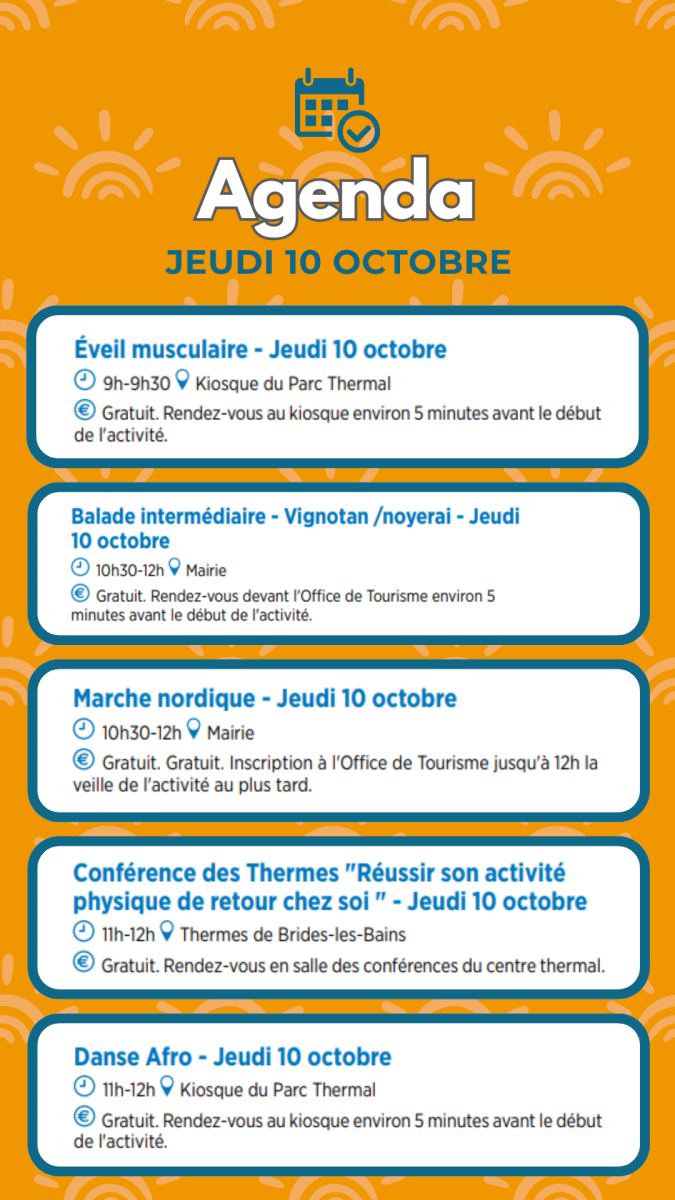 PROGRAMME ANIMATIONS DU JOUR