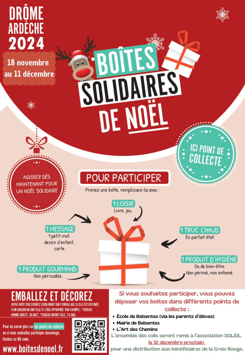 Collecte des Boites Solidaires de Noël