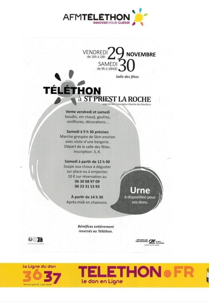 Le Téléthon à Saint-Priest-la-roche