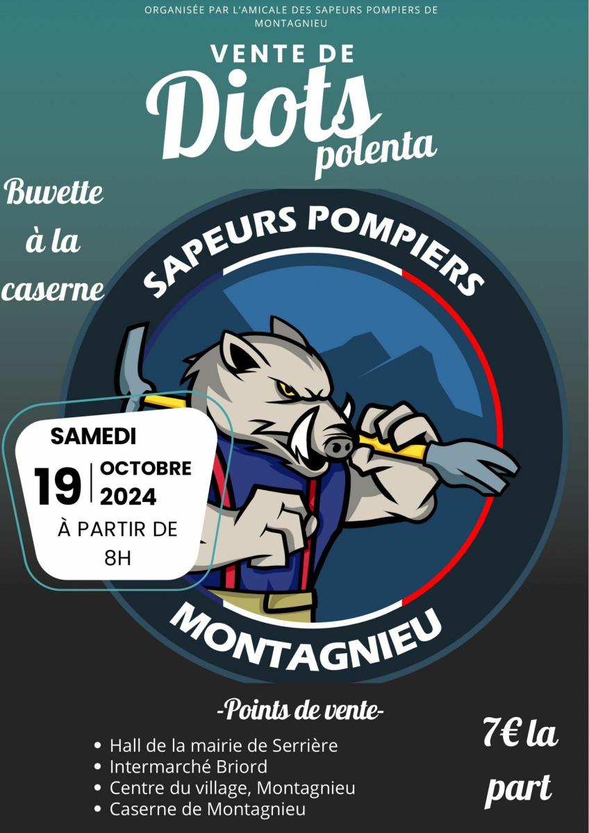 Vente de diots des Pompiers de Montagnieu