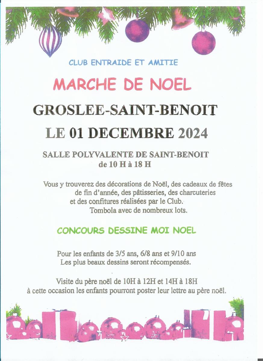 Marché de Noel à Groslée Saint Benoit le 1er décembre