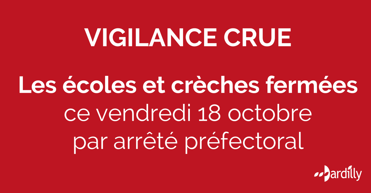 ⚠ Fermeture des écoles et crèches sur décision préfectorale