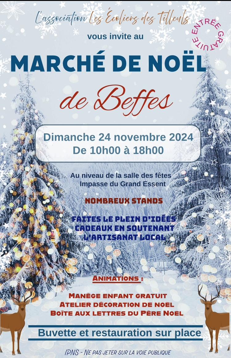 Marché de Noël à Beffes le 24/11