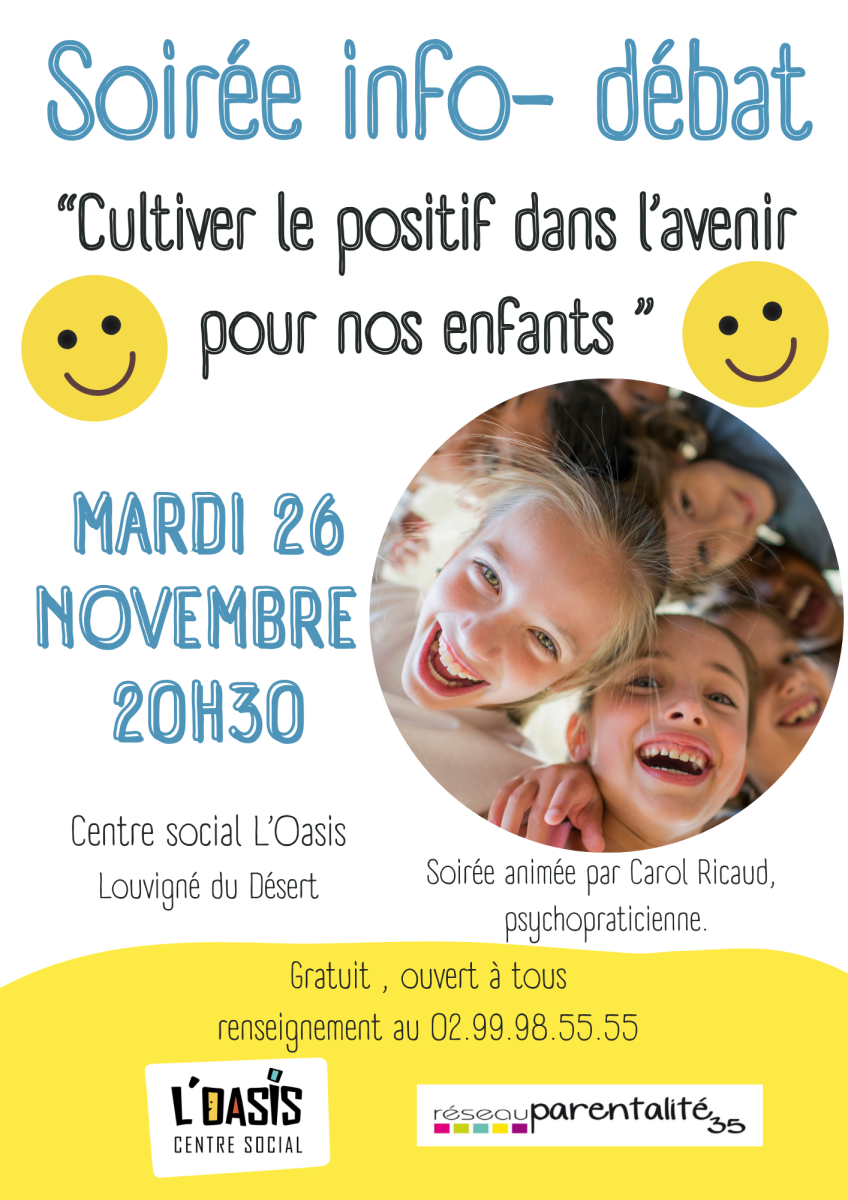 Soirée info-débat Mardi 26 novembre à L'Oasis de Louvigné