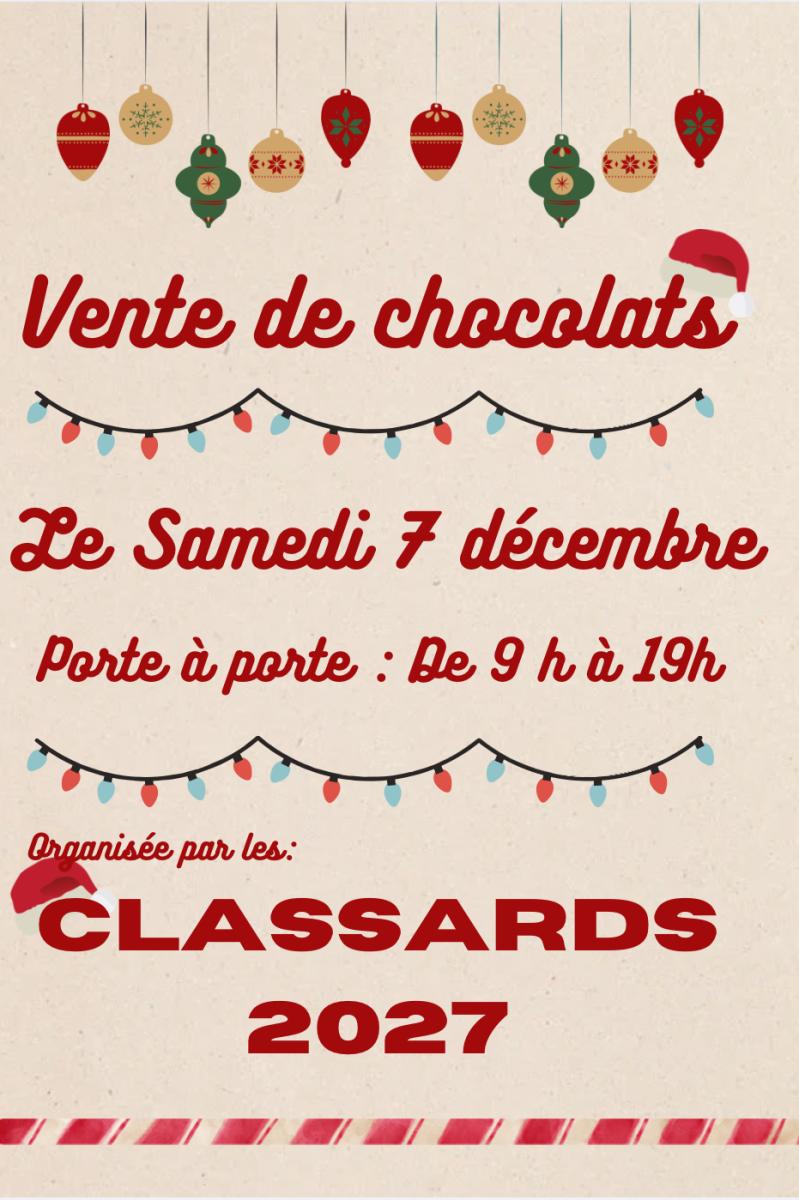 chocolats de noël Classards 2024 le 07/12/2024