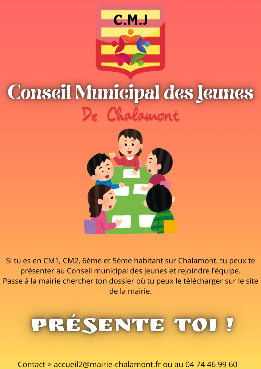 CONSEIL MUNICIPAL DES JEUNES DE CHALAMONT !