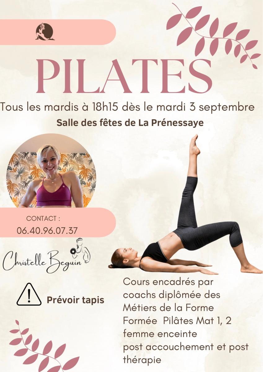 NOUVEAU: cours de pilates à compter du mardi 3 septembre