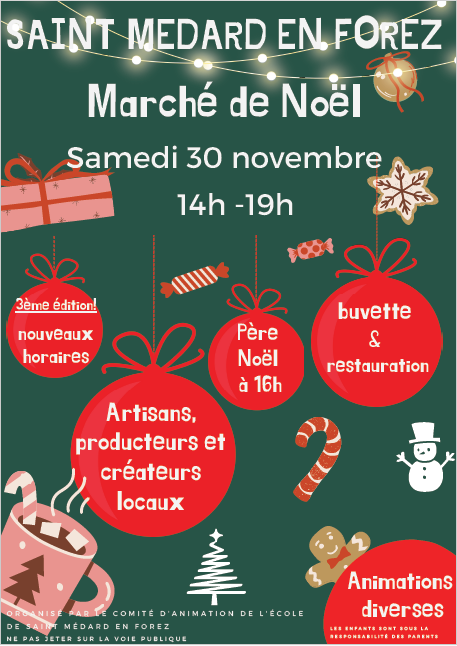 Marché de Noël par le Comité d'Animation de l'Ecole