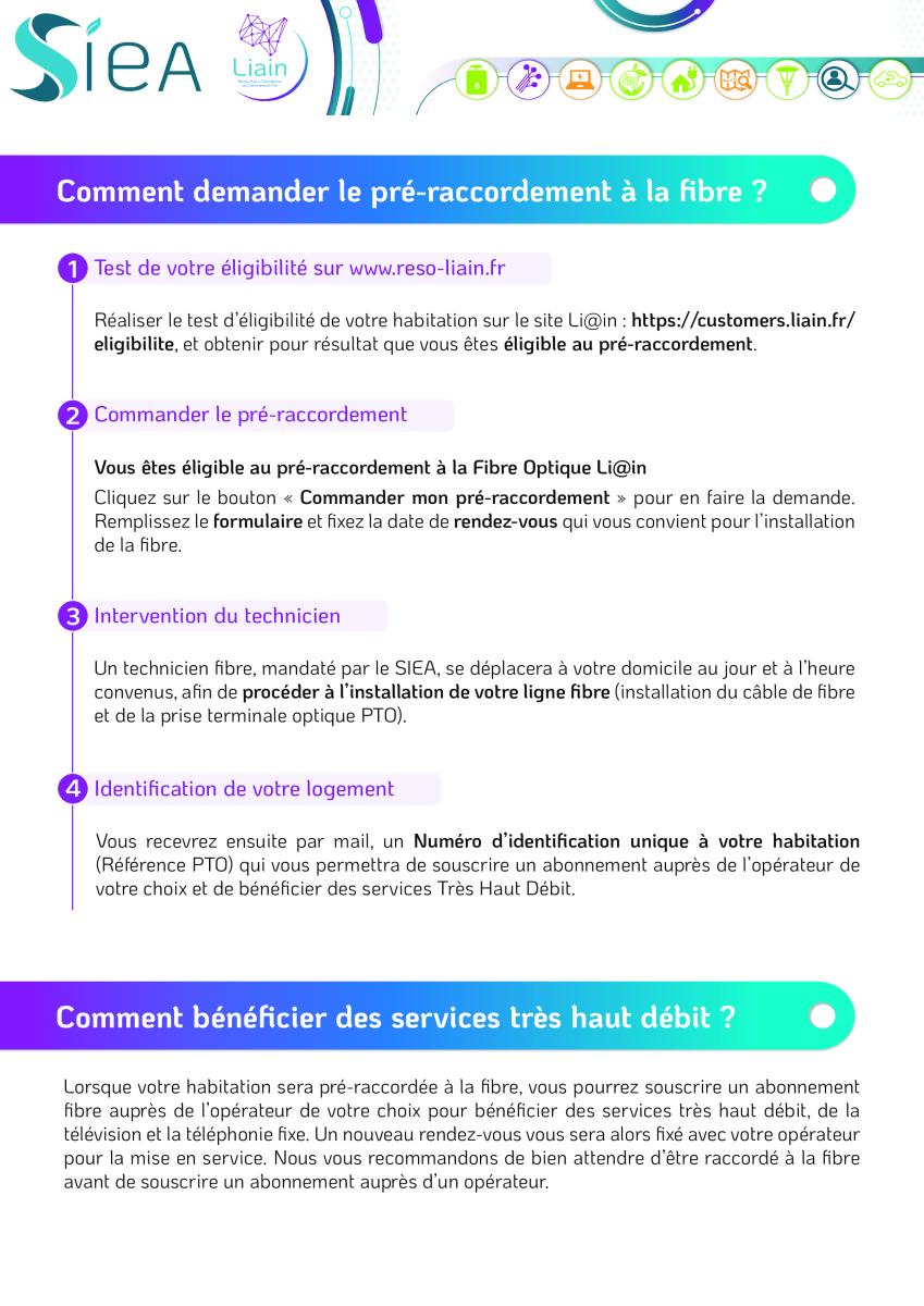 Nouvelles mesures pour le raccordement à la fibre