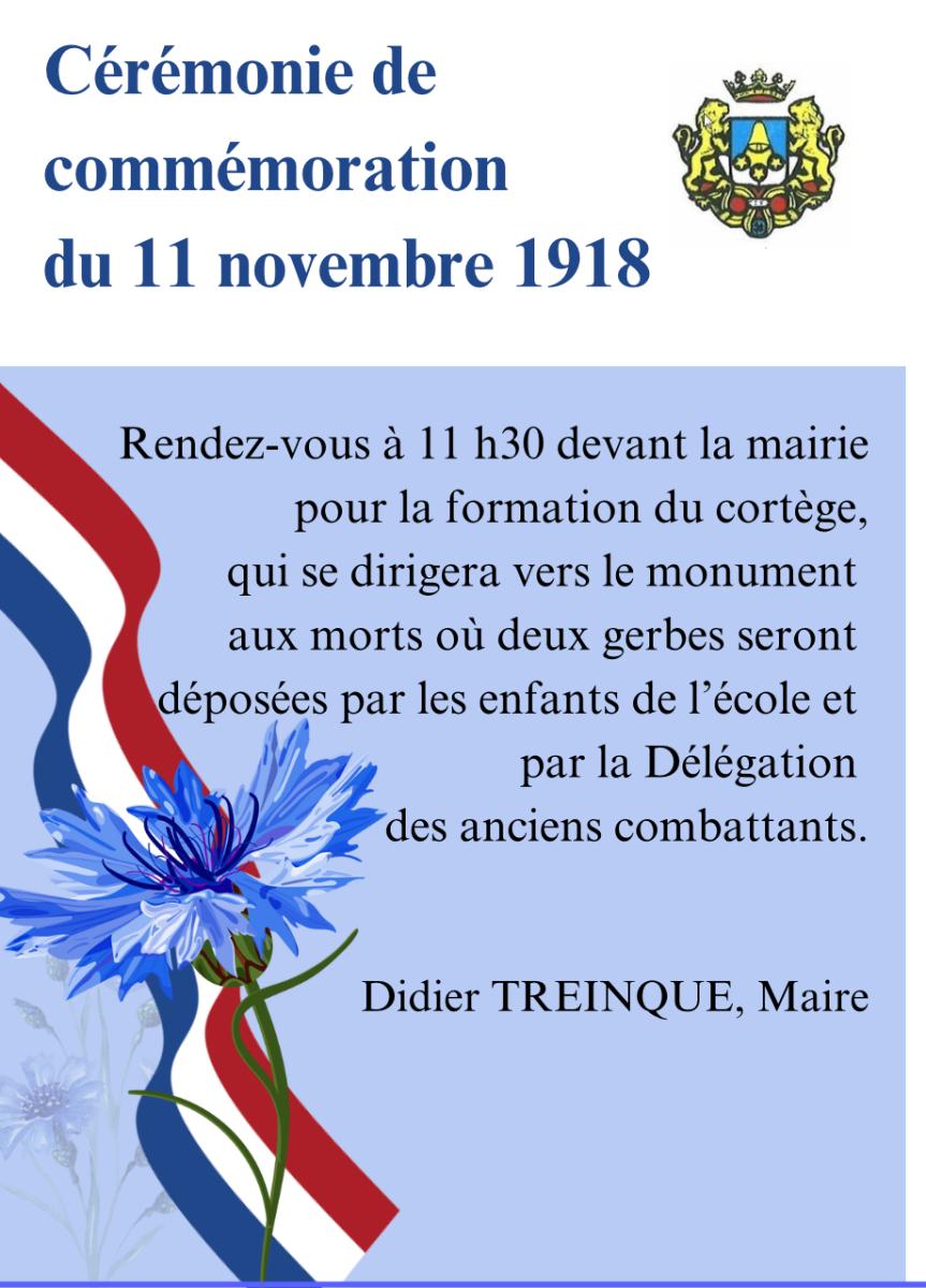 Commémoration du 11 novembre