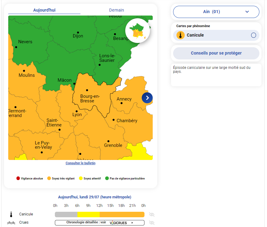 ALERTE ORANGE CANICULE