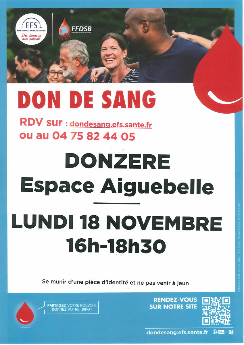 AUJOURD'HUI - DON DU SANG