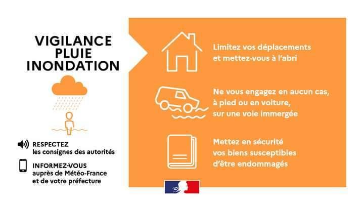 [ALERTE MÉTÉO] VIGILANCE ORANGE PLUIE INONDATION