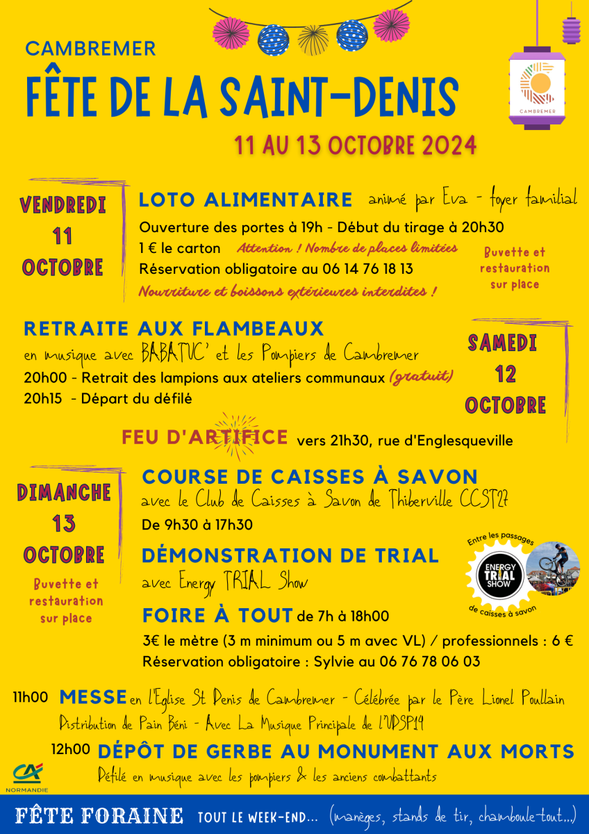 Fête de la Saint Denis - Programme