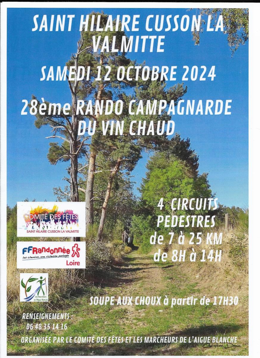 Samedi 12 octobre : Rando du Vin Chaud du Comité des Fêtes