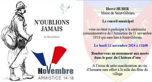 Commémoration du 11 novembre 1918