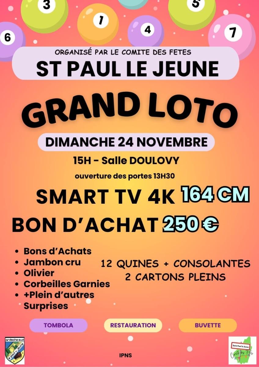 Rendez vous dimanche  24 novembre  pour le loto