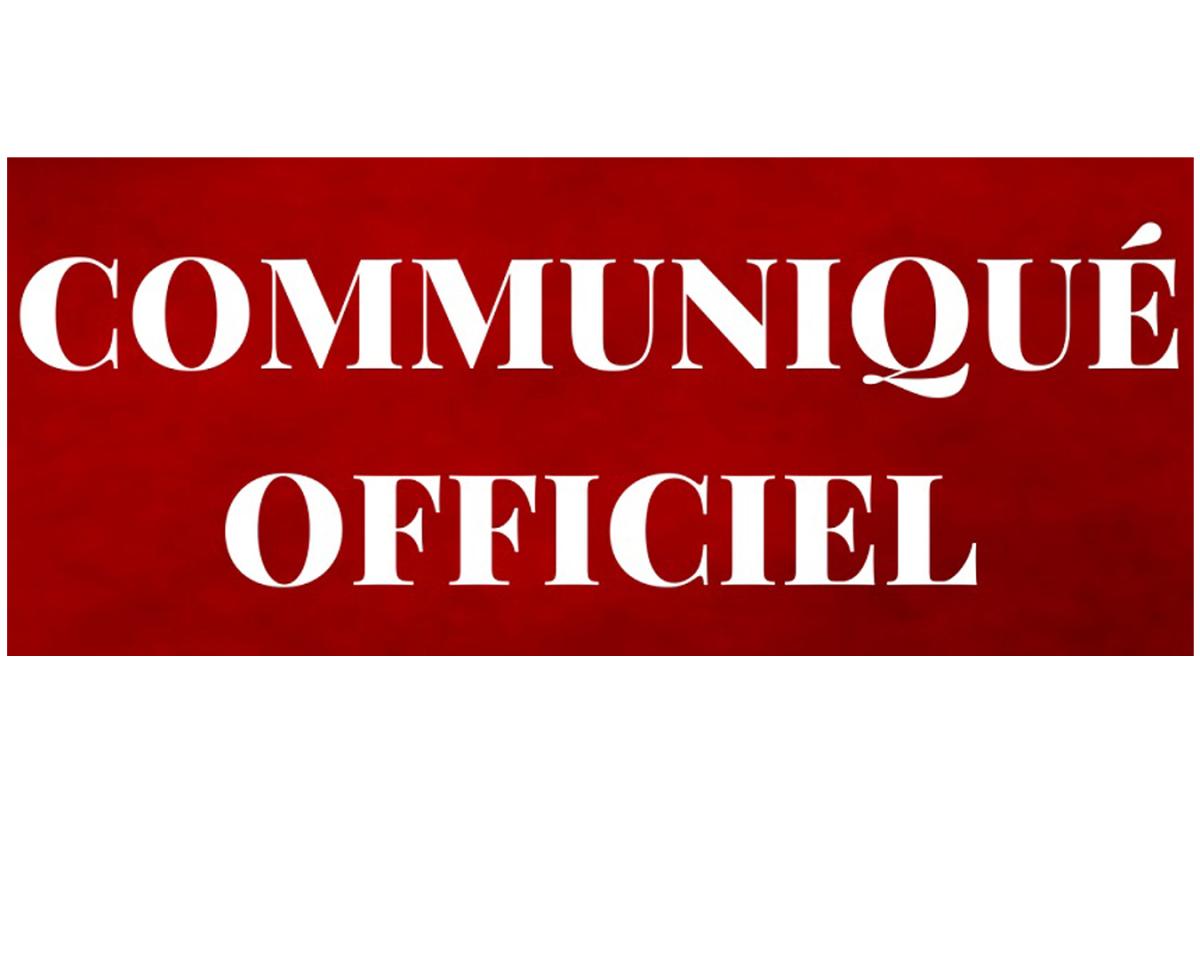 Communiqué officiel