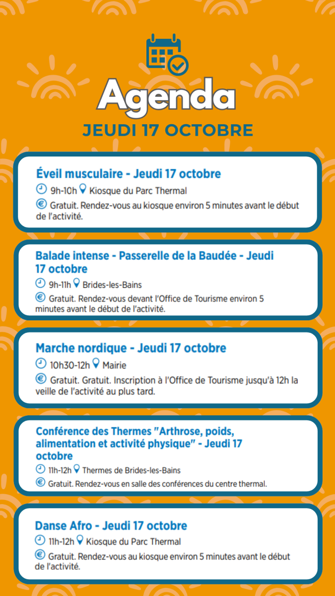 PROGRAMME ANIMATIONS DU JOUR