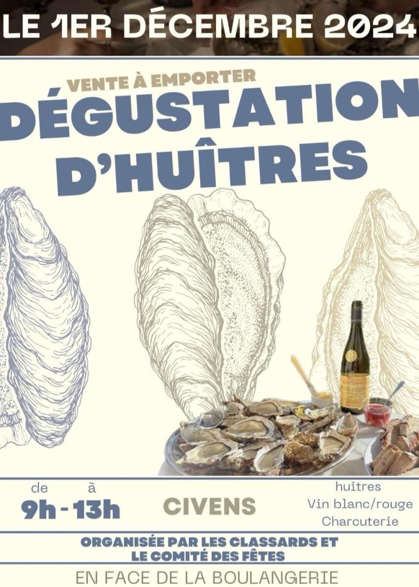 Vente et dégustation d'huîtres 🦪