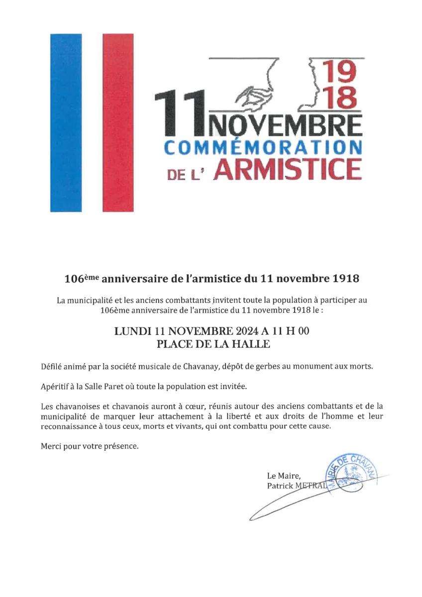 Commémoration du 11 novembre