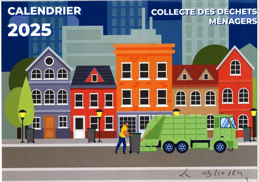 iNFORMATION :  calendrier 2025 régie collecte des déchets