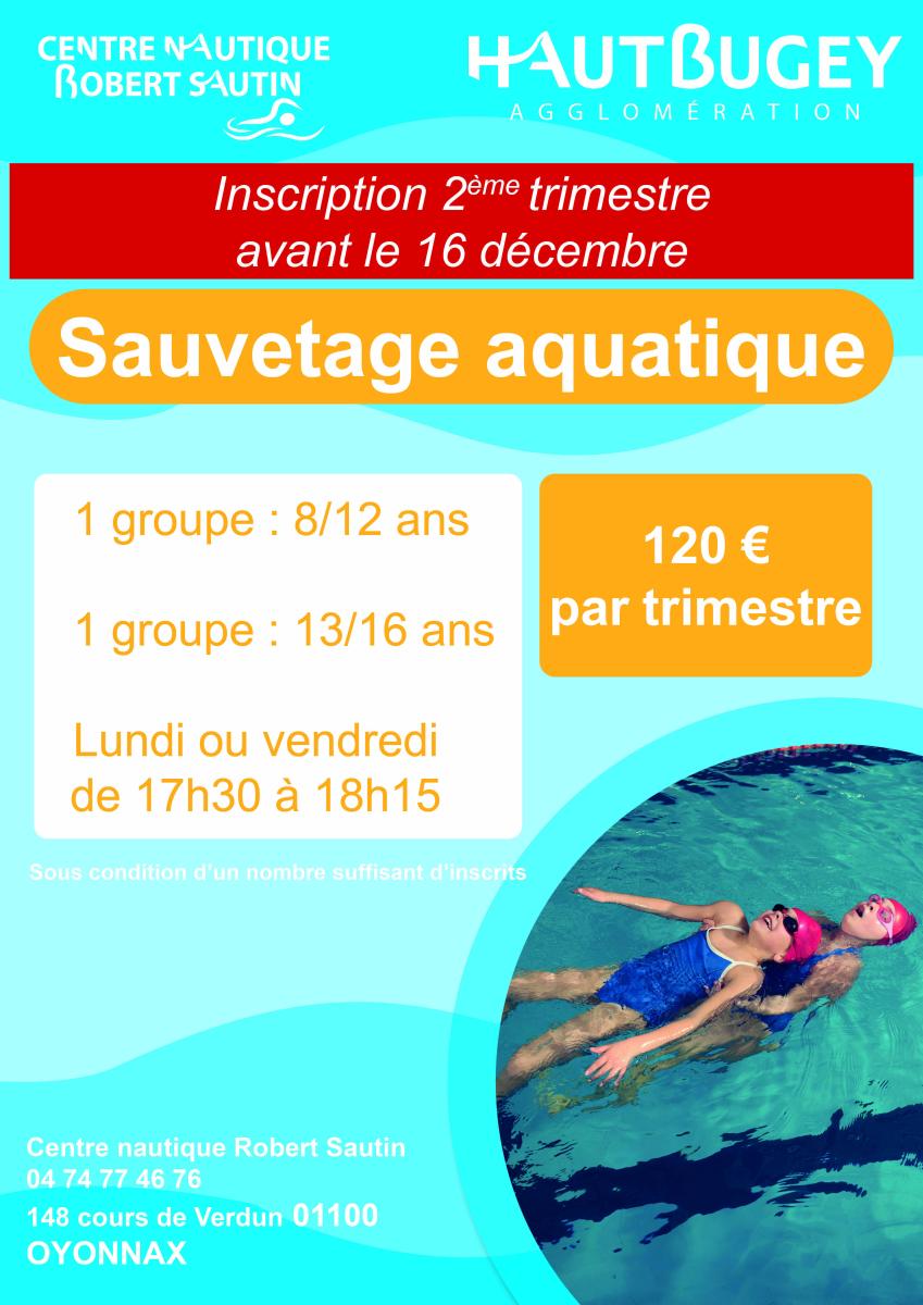 SAUVETAGE AQUATIQUE AU CENTRE NAUTIQUE