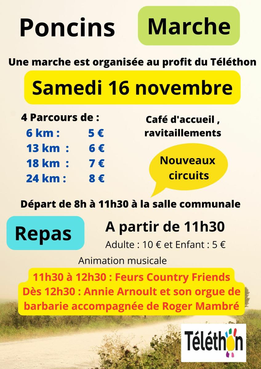 Téléthon 2024: Marche et Repas