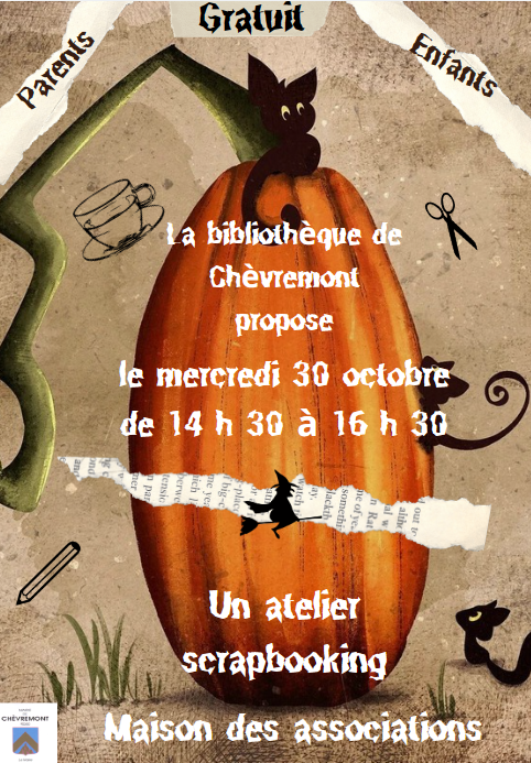 Atelier scrapbooking mercredi 30 octobre