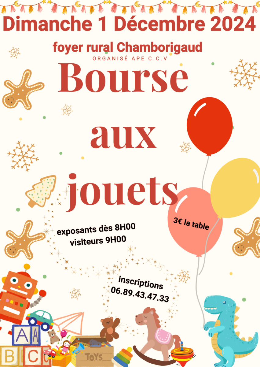 Bourse aux jouets dimanche 1er décembre