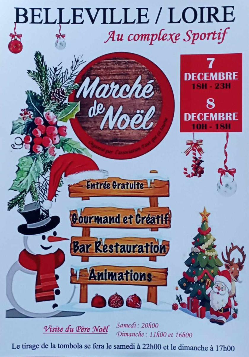 Marché de Noël le 07 et 08 décembre au complexe sportif